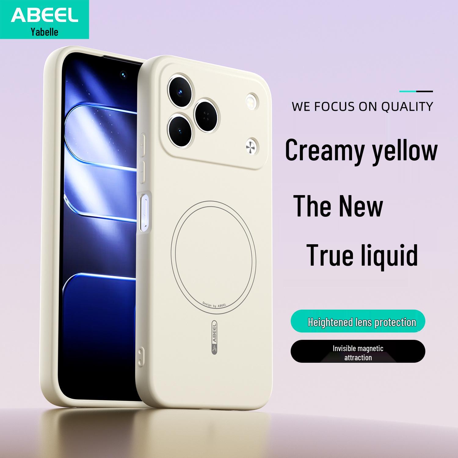 

Tecno Spark 5/GO 3 Silicone Drop-Proof Magnetic Case GO 3/POP20 жёлтый/кремовый