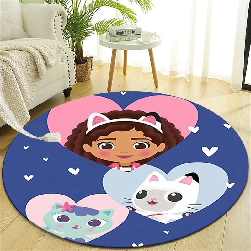 1pc Gaby's Bubble House4 Design Printed Area Round Carpet for Bedroom Living Room Home Decor Rugs Mat Non Slip Mat Rug for Bedside