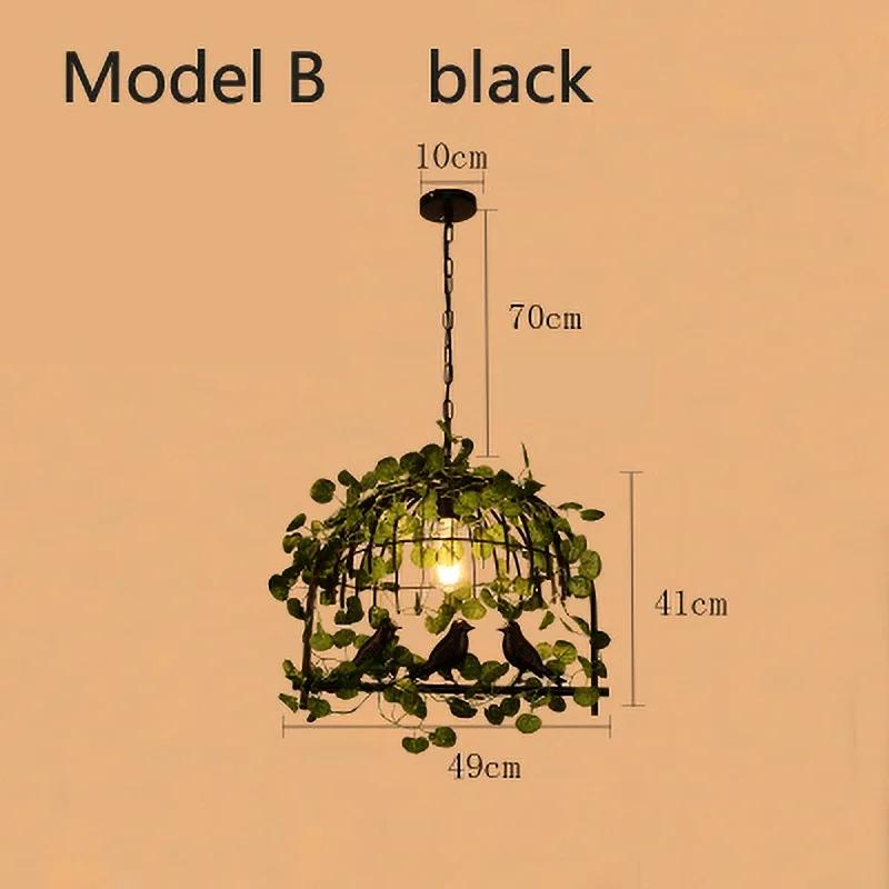 

Loft Bird Lamp Vintage Подвесной светильник Iron Industrial Living Room Restaurant Decoration Подвесной светильник Современная люстра With 220V ST64 bulb