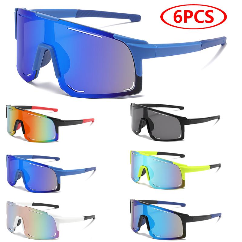 Protective Glasses Sports Wrap Around Sunglasses For Women Men Large One Piece Sun Shades Cycling Skiing Fashion Glasses UV400