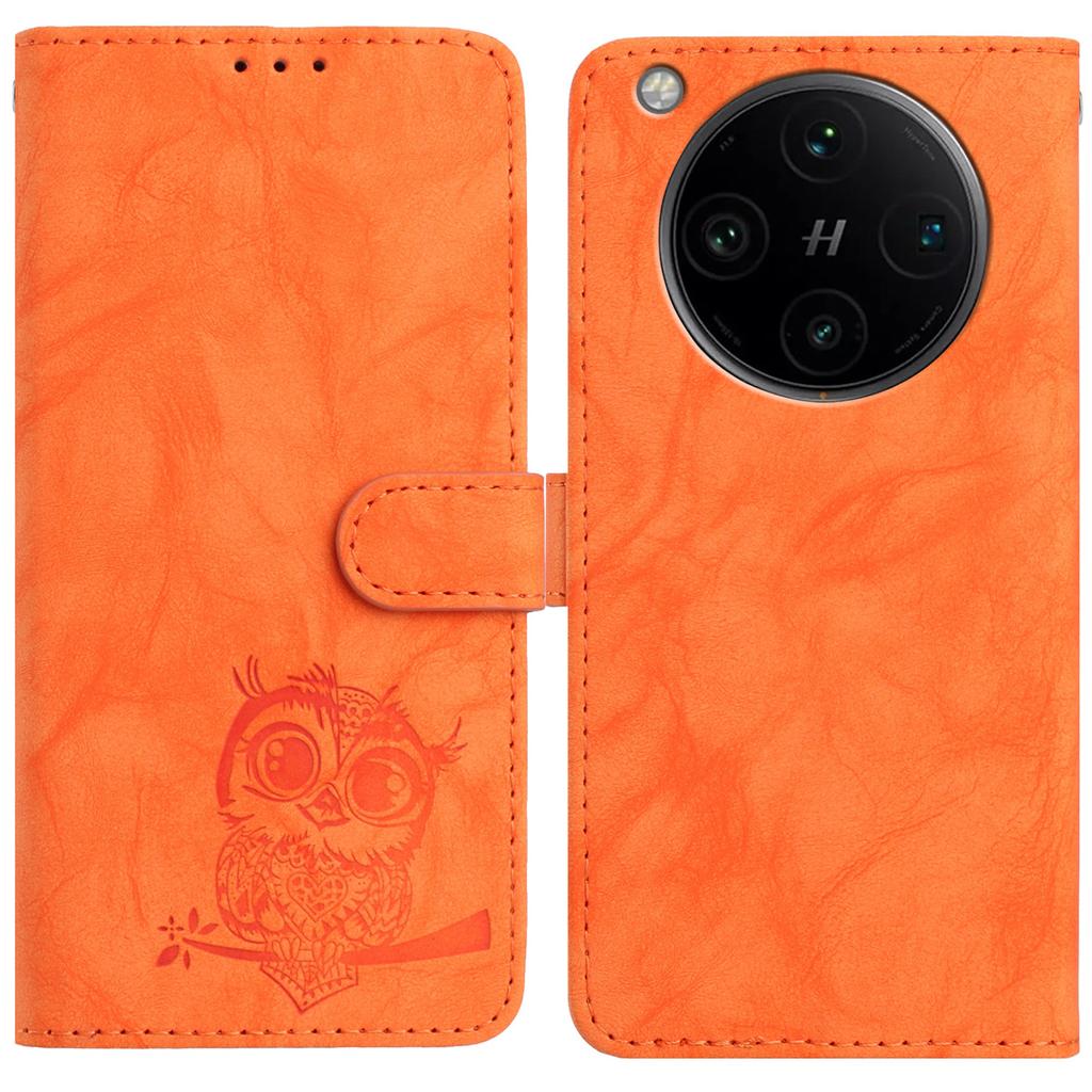 8-Color Owl Embossed Pattern Flip Card Design Wallet Case for Oppo A17 A18 A54 A58 A76 A77 Reno8,Reno8 Lite,Find X8 Pro,Find X5,Reno14 Pro...