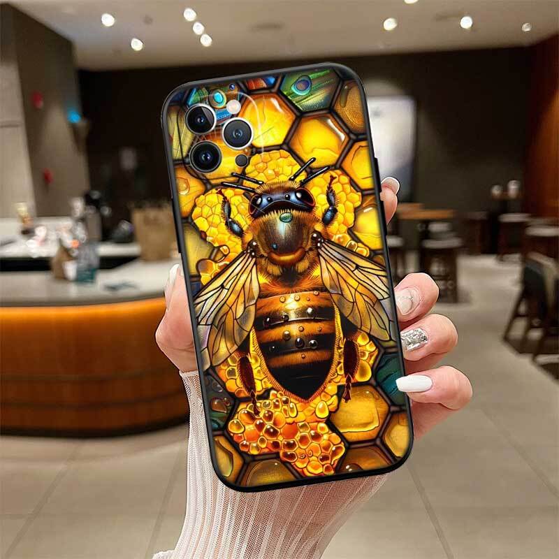 Art Bees Cartoon Phone Case for Redmi Note 12 12S 12C 13 13C 13R 14 14S 14R 14C 11A 13X A3 A3X A4 A5 Pro Max Plus