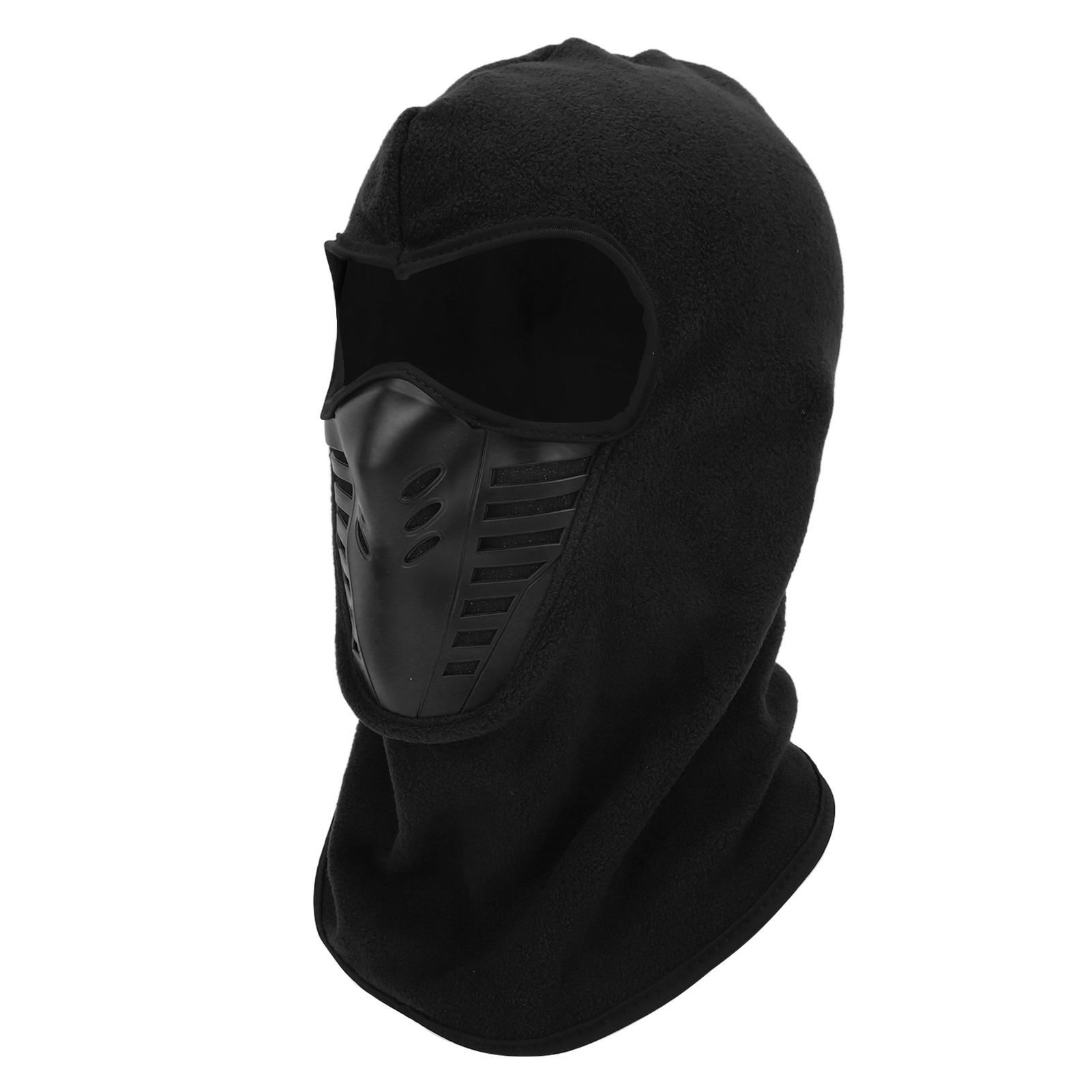 

Полнолицевая крышка с дышащей сетчатой силиконовой панелью, зимняя флисовая утепленная куртка для верховой езды, черная