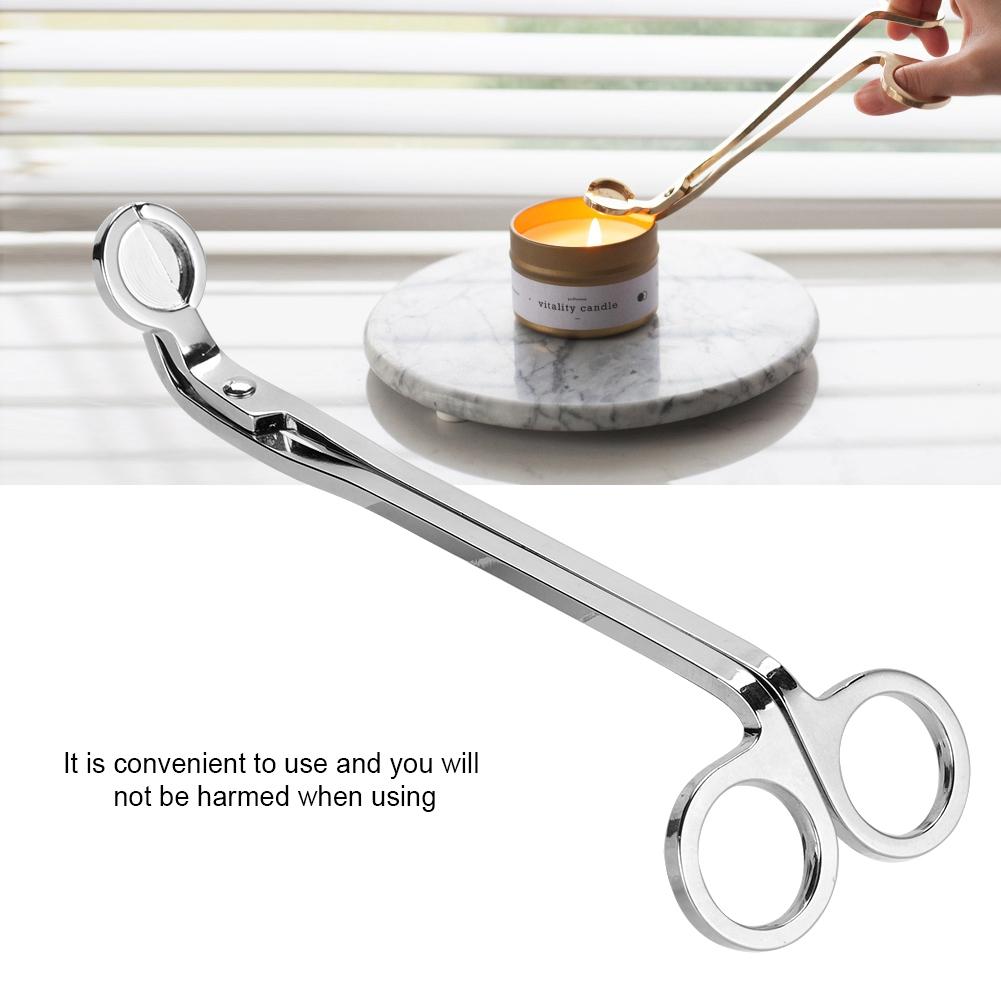 1Pcs Fashion Plating Stainless Steel Candle Heart Clip Wick Trimmer Scissors Tool(sliver)
