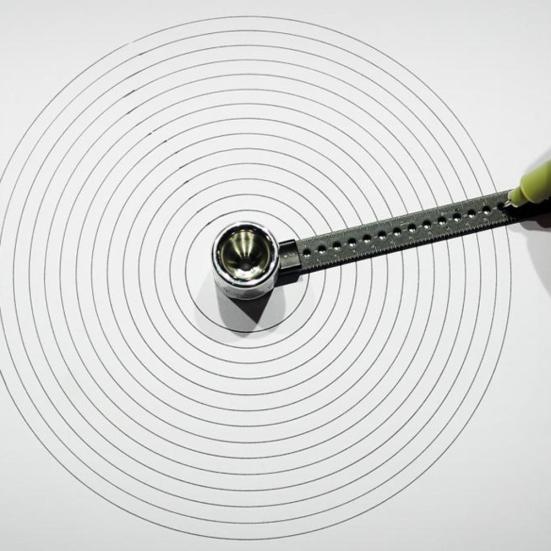 Strumento versatile portatile Goniometro Cerchi Disegno Righello magnetico dritto ad arco