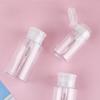 Portable Empty Plastic Nail Polish Remover Alcohol Liquid Containers Press Pumping Dispenser