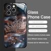 Luxus Kronen Schmuck Blumenmuster Gehärtetes Glas Handyhülle für IPhone 17 16 Pro Max 15 14 13 12 Mini 11 X XS 7 8 14Plus Hülle