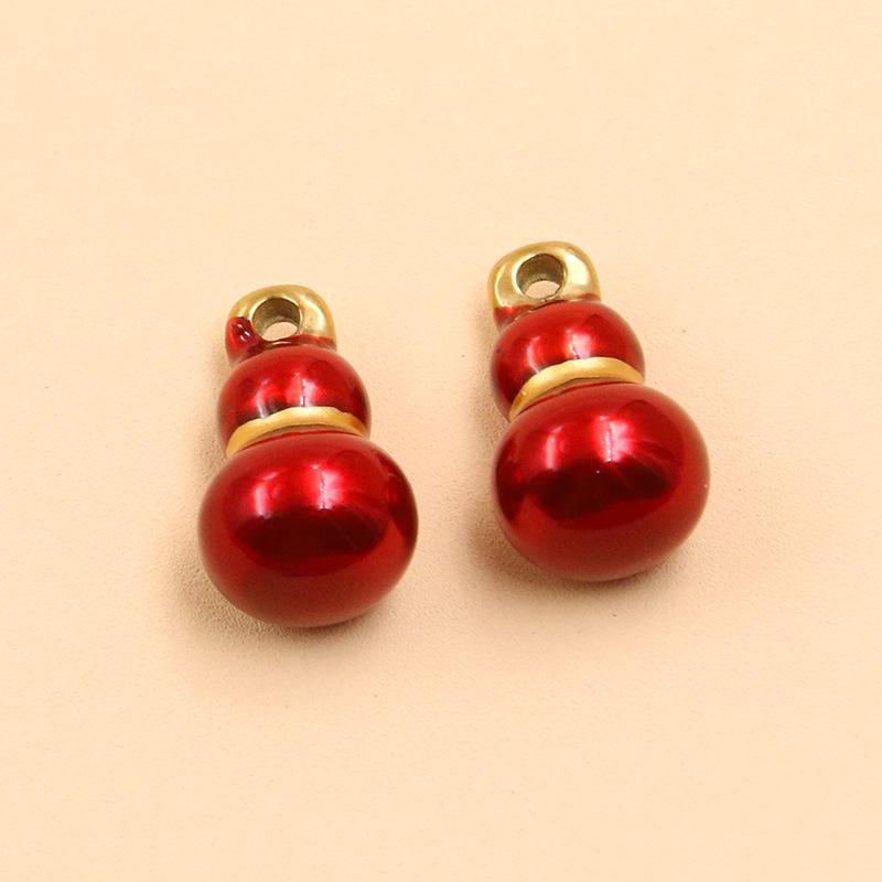 9x16mm Stainless Steel Enamel Seven-Star Gourd Pendant for Necklaces & Bracelets