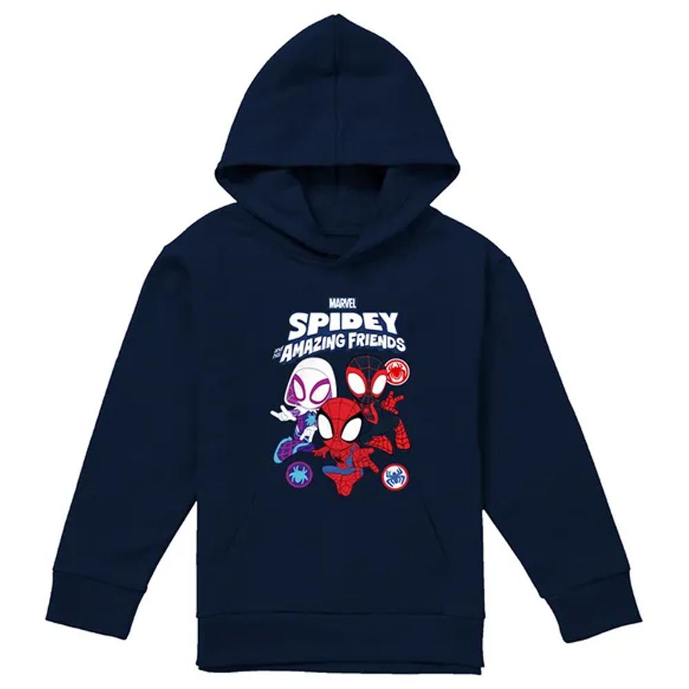 Spidey And His Amazing Friends Childrens/Kids Group Pull Over Hoodie