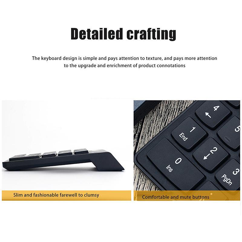 Slim Wireless Mini Usb Numeric Keyboard 2.4G Digital Keyboard 18 Keys For Accounting Teller Bank
