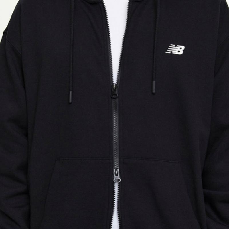 New Balance Uni Essential Small Logo Hoodie Zip Up Nbmdfco103 2 Types 1 Pack