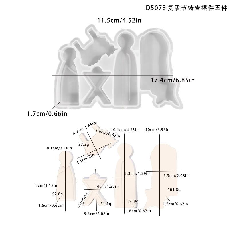Silicone Castes Mould for Prayer Suitable for Creating Unique Easter Special Gifts and Decorations Daily Casual Use
