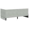 Corner Bed Frame with Headboard Light Gray 90 Cm X 190 Cm Velvet