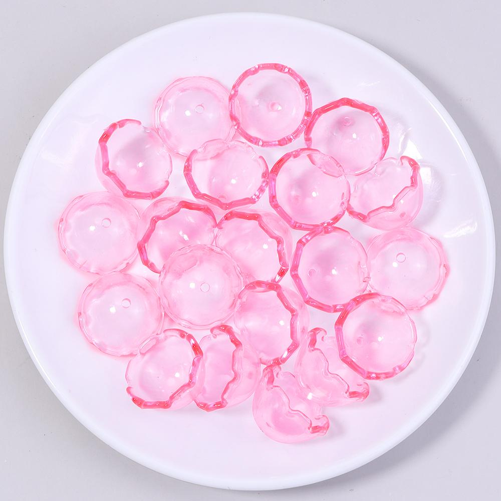 

30pcs Multi-Petal Flower Acrylic Bead Caps Charms DIY Colorful Wind Bell Beads For Jewelry Making Pendant Earring Petal Beads розовый