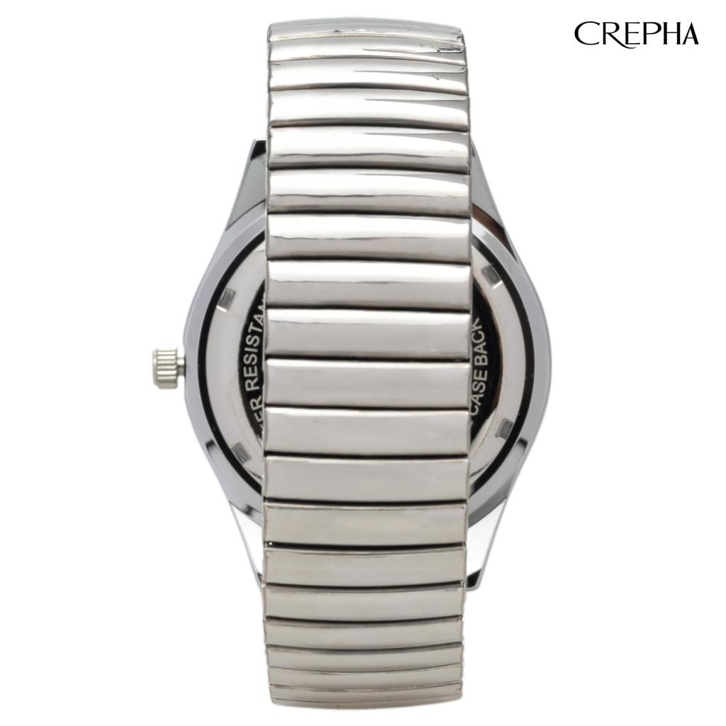 Klefer Serdica Analog White Metal Japanese Silver Watch, Dial, Strap, Movement, SD-AM329-WTS, Men's,