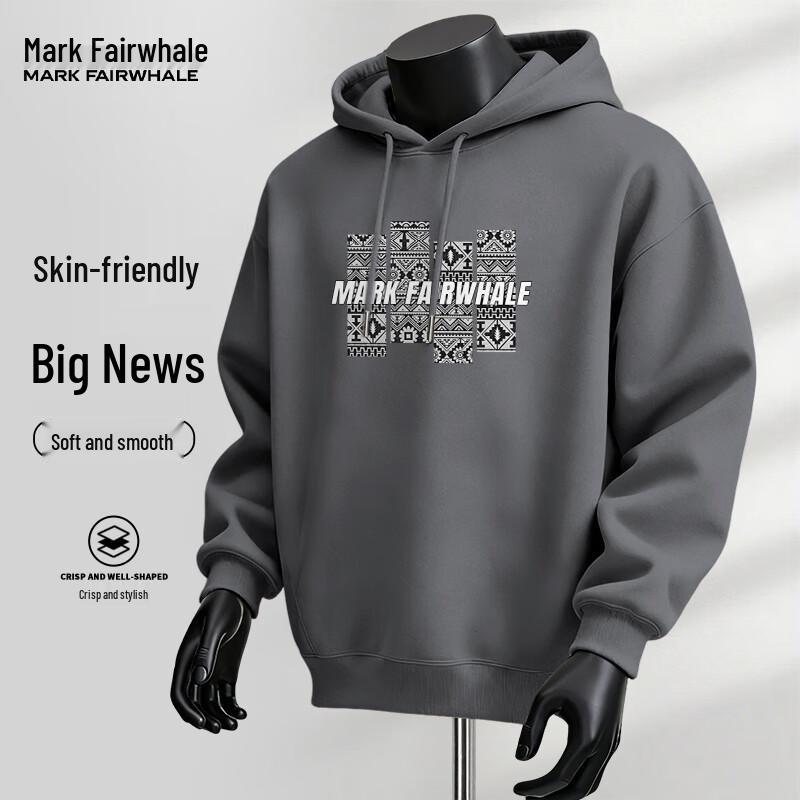 

Mark Fairwhale Men s Loose Fit Graphic Hoodie