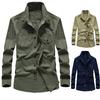 New Cotton Long-sleeved Shirts Quick-drying Men's Tactical Clothing Outdoor Camping Large Size Shirts