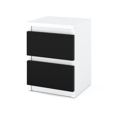 Bedside Table White Black 30 CM 2S Bedside Table Bedroom Furniture Nakastlik