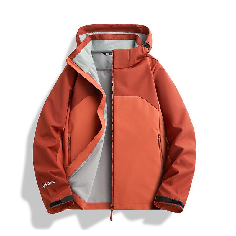 

Cozy Up мужские дождевики повседневные водонепроницаемые куртки с капюшоном легкие карманы на молнии для бега походов 5XL оранжевый