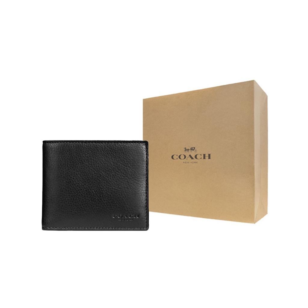 Coach 3 In 1 Wallet With 11 Credit Card Slots Smooth Calfskin Wallet Men Wallets Black CR911-BLK