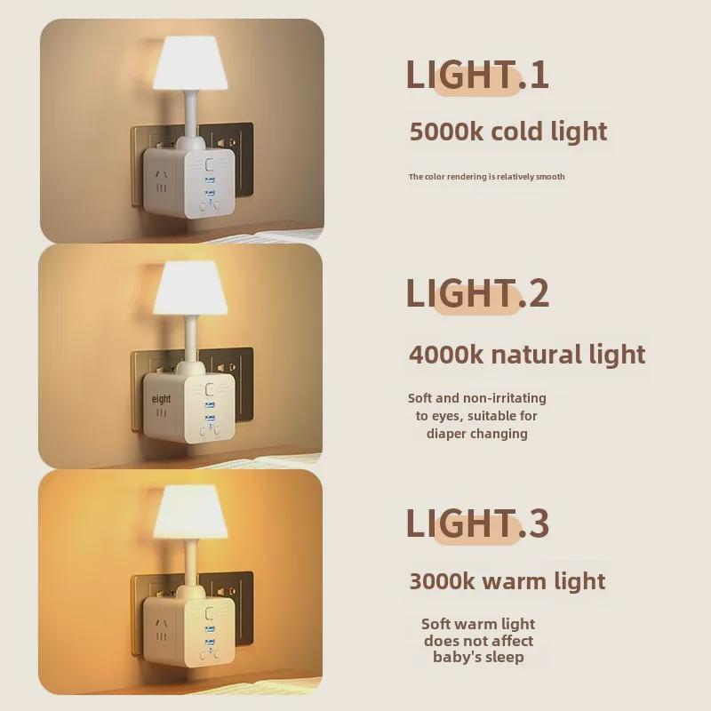 Nachtlichtsteckdose mit Fernbedienung: Weiches, augenfreundliches Licht zum Füttern des Babys und für den Einsatz im Schlafzimmer