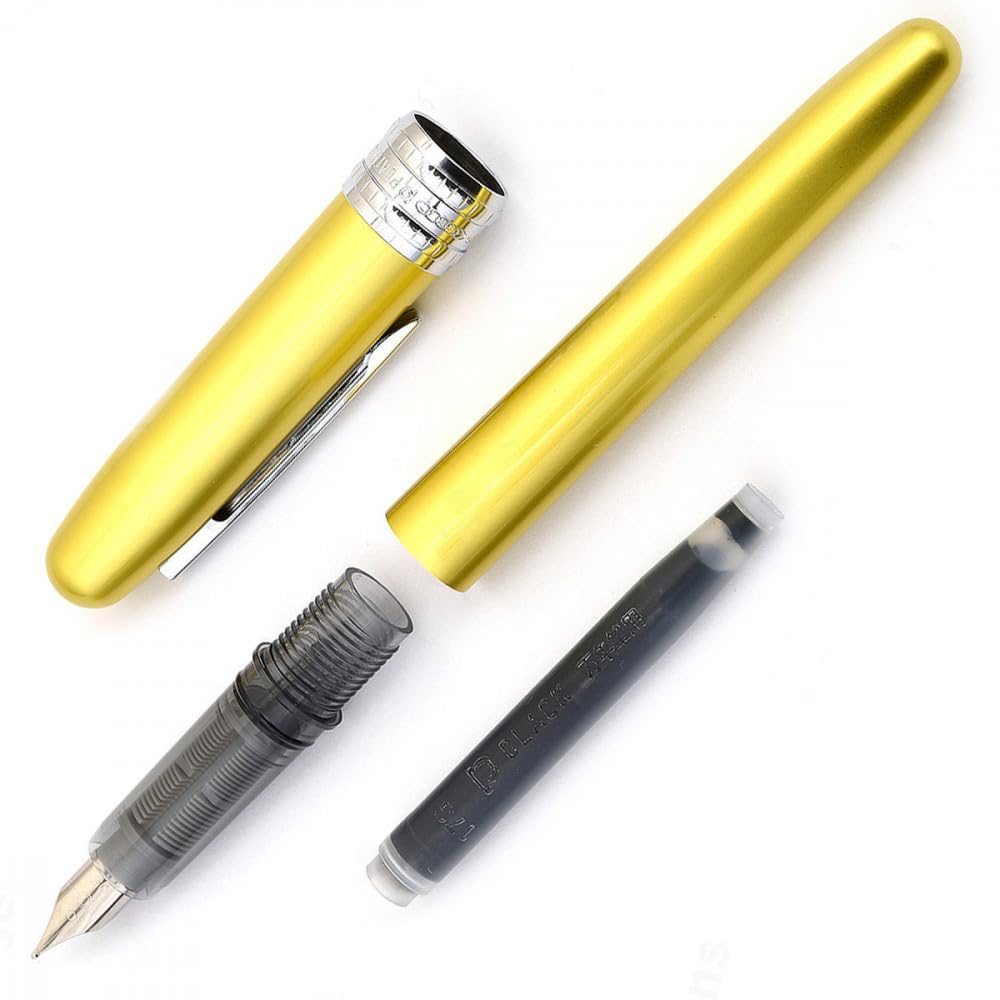PLATINUM Plaisir Fountain M Medium Bali Citrus pen PGB-1000#47 pen/Nib size Medium/Color Yellow/Handmade/Plastic packaging/Fountain