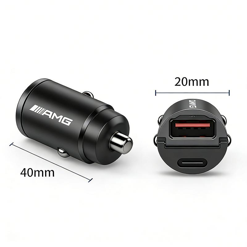 JBCR1 Car Fast Charger USB Type-C Ports Power Adapter Accessories For Mercedes Benz AMG W203 W206 W220 W205 W211 W212 W201 W168 W169