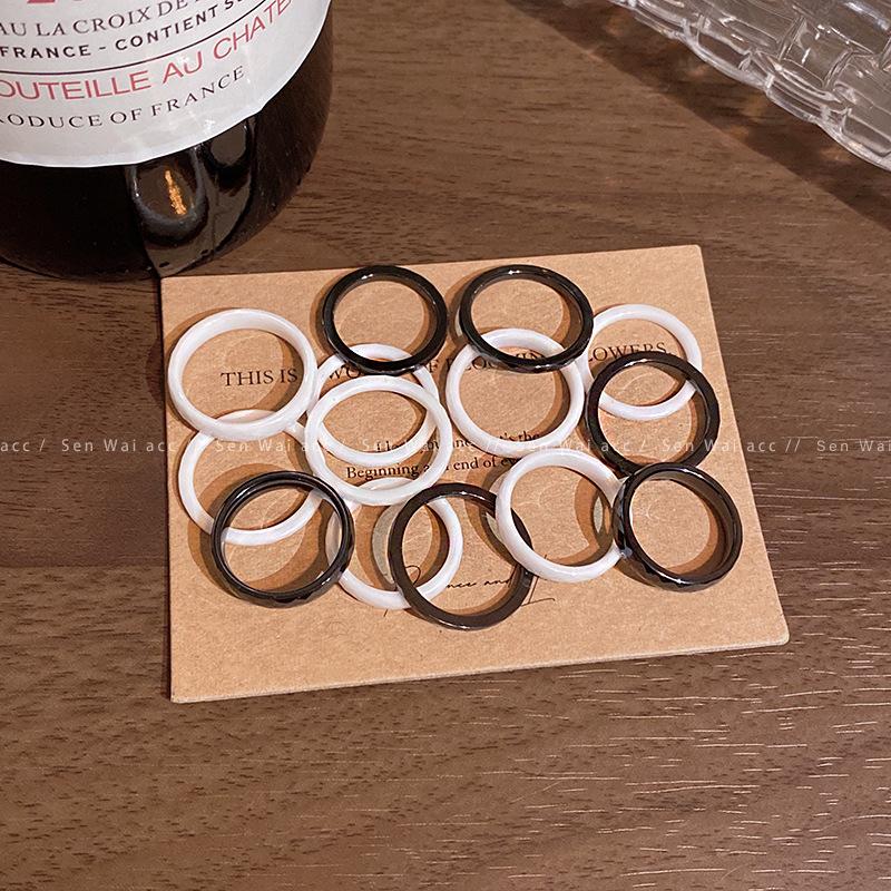 Design Plain Ring Ring Women's New Chinese Style Index Finger Ring National Style Jewelry