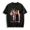 90s Spice Girls Tribute Graphic Tee Retro Pop Group Print Casual Crew Neck Short Sleeve Top Pure Cotton T-shirt