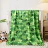 Green Shamrock Pattern Blanket Print Blanket Soft and Cozy Perfect for the Living Room Bed Sofa or a Nap,gift