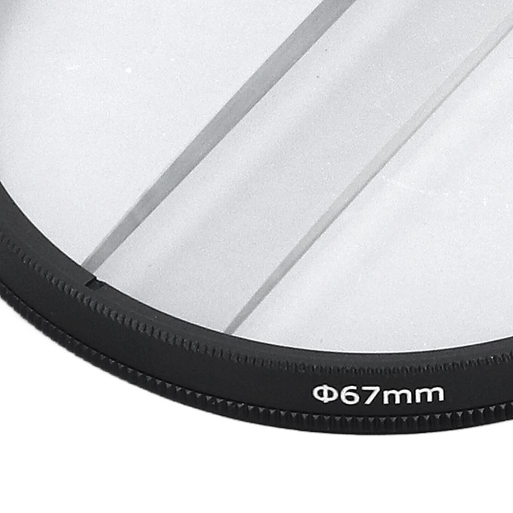 62mm Doppel-Split-Diopter-Filterglas Doppel-Halbmond-Weichzeichner Spezialeffektfilter für spiegellose Kamera SLR-Kamera