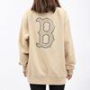 MLB Old Flower Sweatshirts Unisex Beige Crew Neck Moderate Regular 3AMTM0114-43BGS