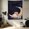 Bubu Dudu Wall Tapestry Aesthetic Wall Hanging Printed Fabric Blanket Decorative Tapestries For Bedroom Living Room Home Decor