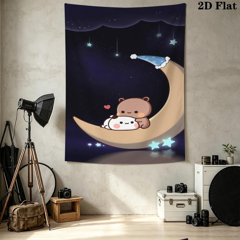 Bubu Dudu Wall Tapestry Aesthetic Wall Hanging Printed Fabric Blanket Decorative Tapestries For Bedroom Living Room Home Decor