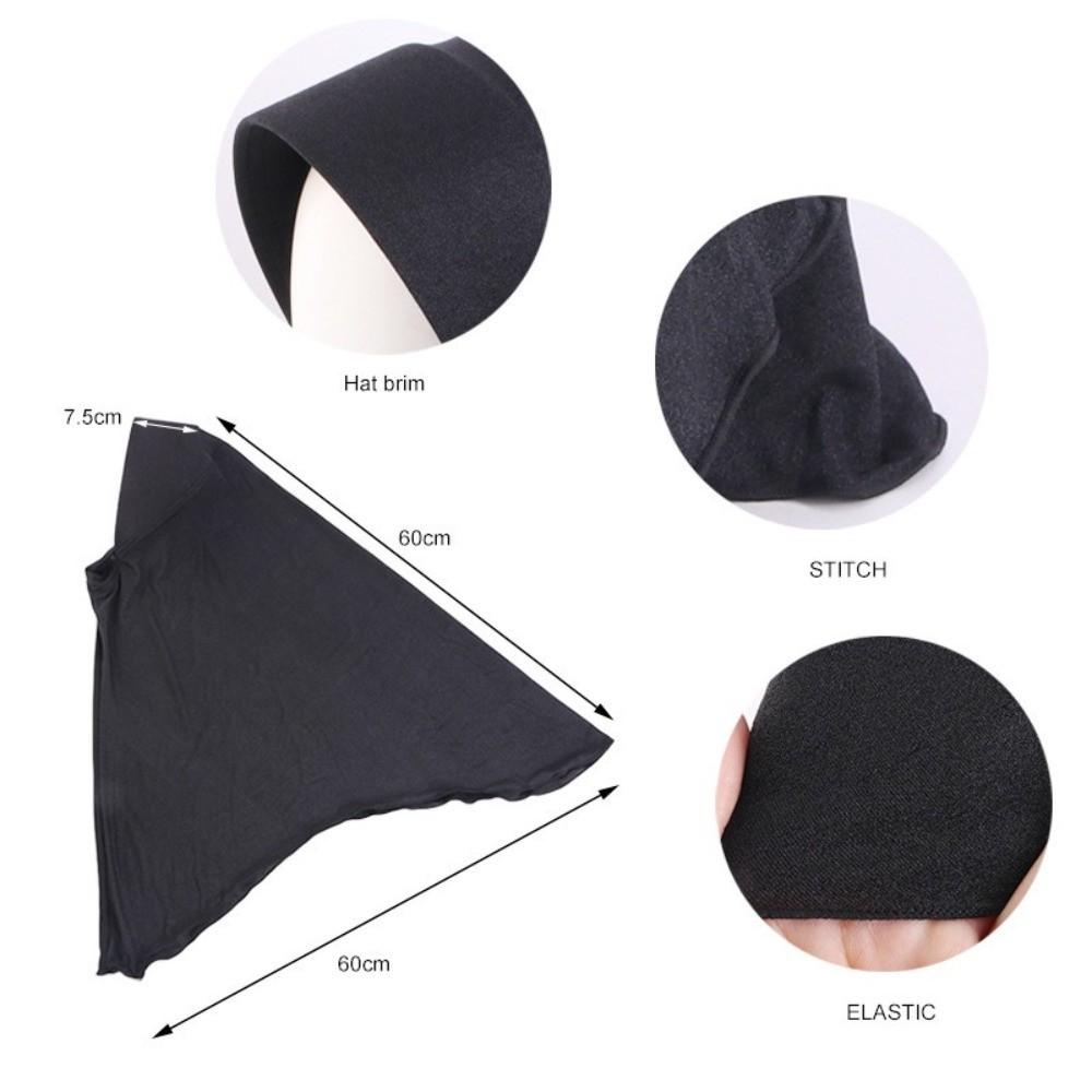 Chiffon Baotou Hat Double Layered Scarf Hat Instant Hijabs Headscarf Hat  Head Wrap