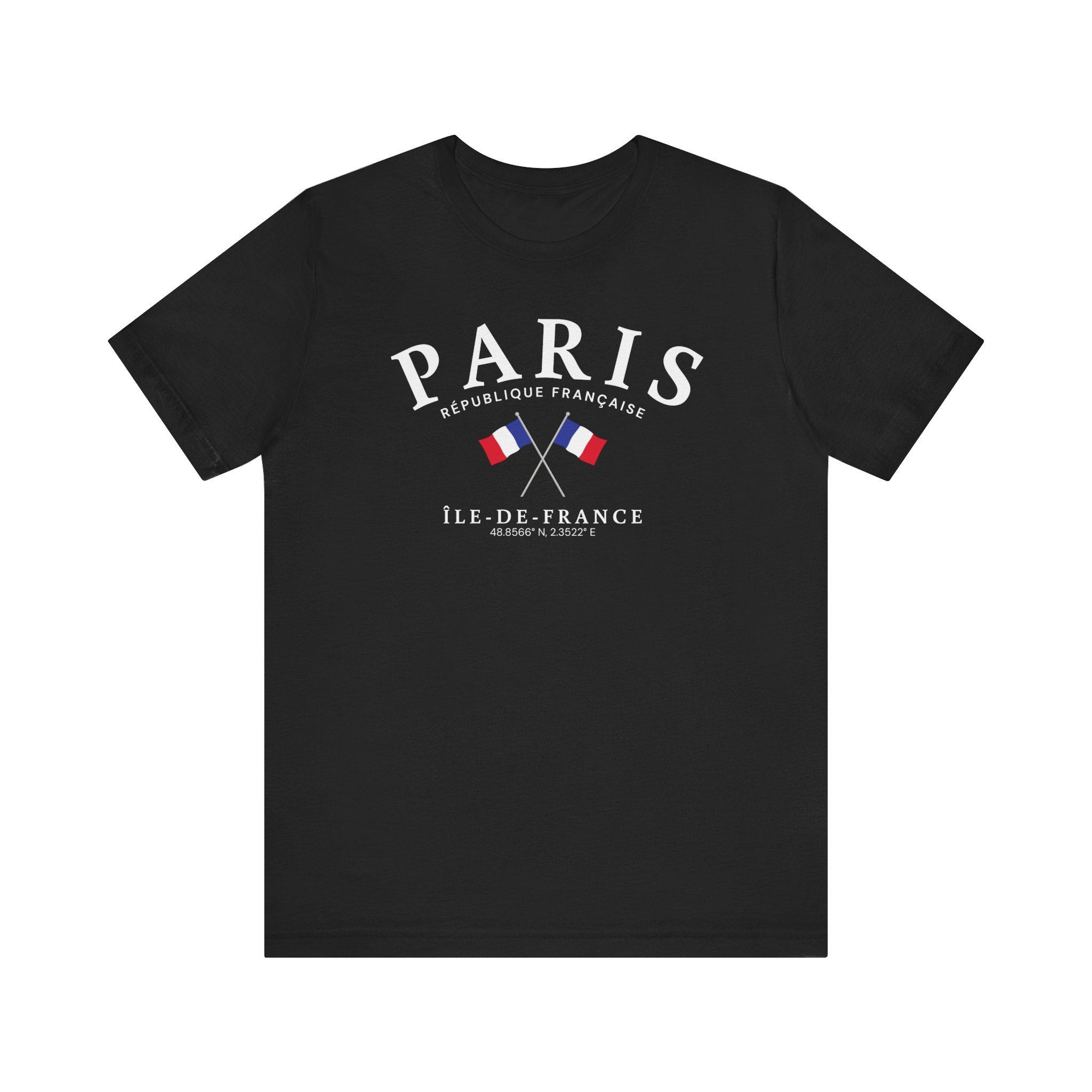 

2026 New Summer Paris France Tshirt Unisex and Women Breathable Cotton Clothing Round Neck Short Sleeved Tshirt Street Wear S