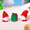 6/12Pcs Cute Mini Resin Gnomes Red Christmas Figurines For Diy Fairy Garden Fall Winter Thanksgiving Potted Plant Decor Gift