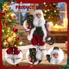 Santa Claus Figurine Christmas Doll Toy Adornment Traditional Standing Figure Xmas Decor for