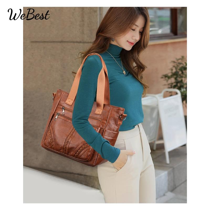 

Multi Functional Single Shoulder Retro Commuting Tote Bag