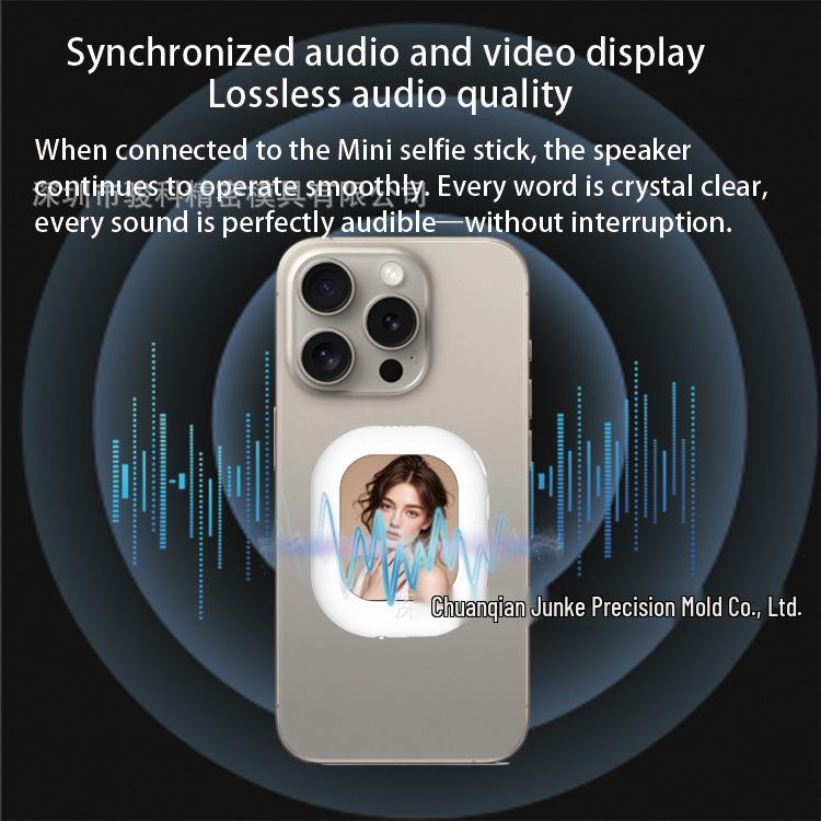Wireless Screen Mirroring & Selfie Camera for Android/Apple: Rear Magnetic Device for Live Streaming