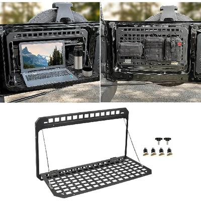 Support de hayon pliable pour Ford Bronco 2/4 portes 2021 2022 2023 2024 Table de hayon monocouche Panneau Molle Organisateur de chargement Étagère de rangement d'outils