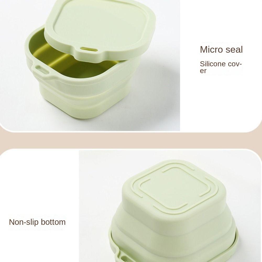 400ml Camping Bowls Silicone Food Storage Container Large Capacity Foldable Lunch Box  Outdoor