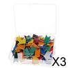 3x100 Pieces Flag Push Pin Marker Marking Pins for Notice Cork Board Wall Map