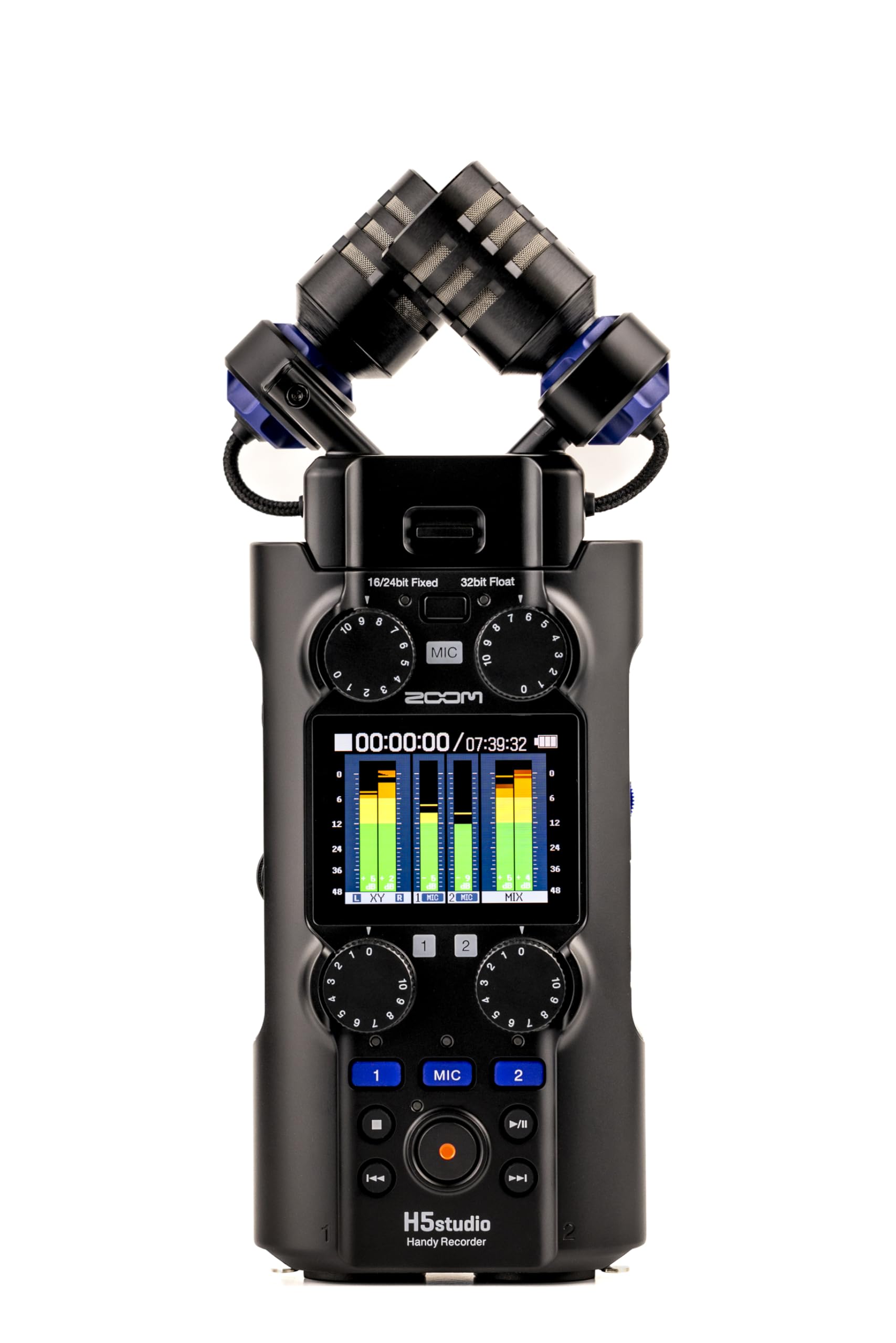 

ZOOM H5studio Handy Recorder Black Recording 32bit Float Switchable Equipped with Large Diameter XY Stereo Microphone Supports Input and Up to чорний