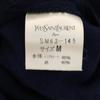 YVES SAINT LAURENT Short sleeve one piece M Navy system Heart Pocket Women Used