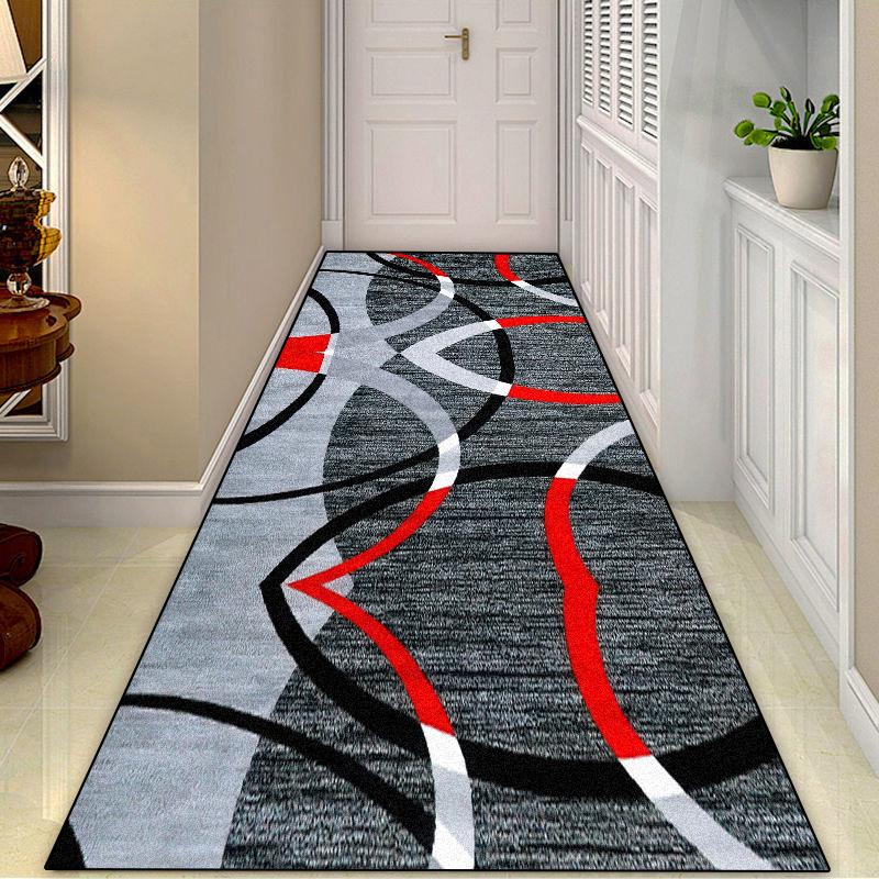 Modern Corridor Carpet Non-slip Staircase Foot Mat Runway Washable Corridor Area Geometric Rugs Hotel Porch Entrance Door Mat