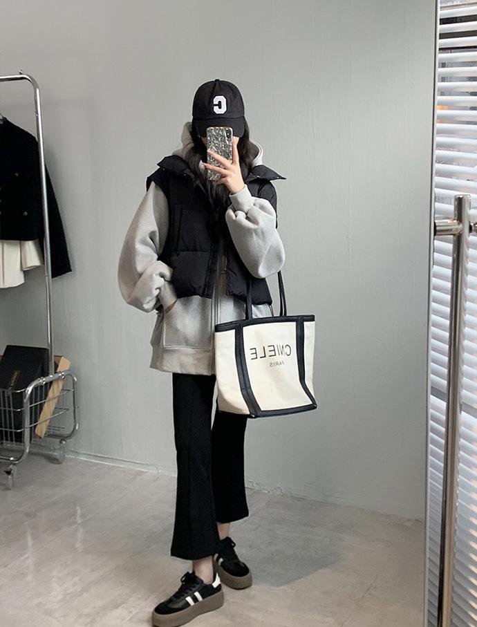Kendou Wind Small Cotton Vest Women's Short Thickened Stand-up Collar Loose Casual Outer Wear Large Size Vest Vest Vest Vest Vest