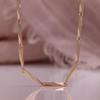 Rose Gold Color Copper Necklace Diamond Chain Italian Craft Refined Smooth Comfortable To Wear Chain for Women Gifts