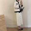 2 Piece Sweater Skirt Sets for Women Fall Winter Knit Long Skirt Cardigan Sweater Set Lounge Long Sleeve Top Midi Dress Outfits Women's Loungewear Set