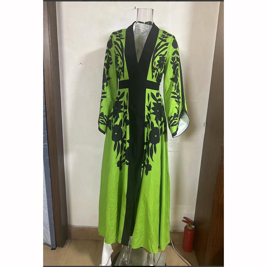 

Осеннее платье свободного кроя с принтом, повседневное, длиной миди, женское XS